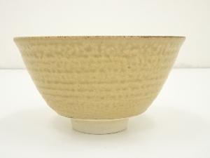 葵窯 加藤英一造 灰釉茶碗 瀬戸 茶道具 抹茶茶碗 骨董 時代物 共布 共箱 道具 ] - 道具 葵窯造 加藤春二 黄瀬戸茶碗（共箱）ネットショップ圭